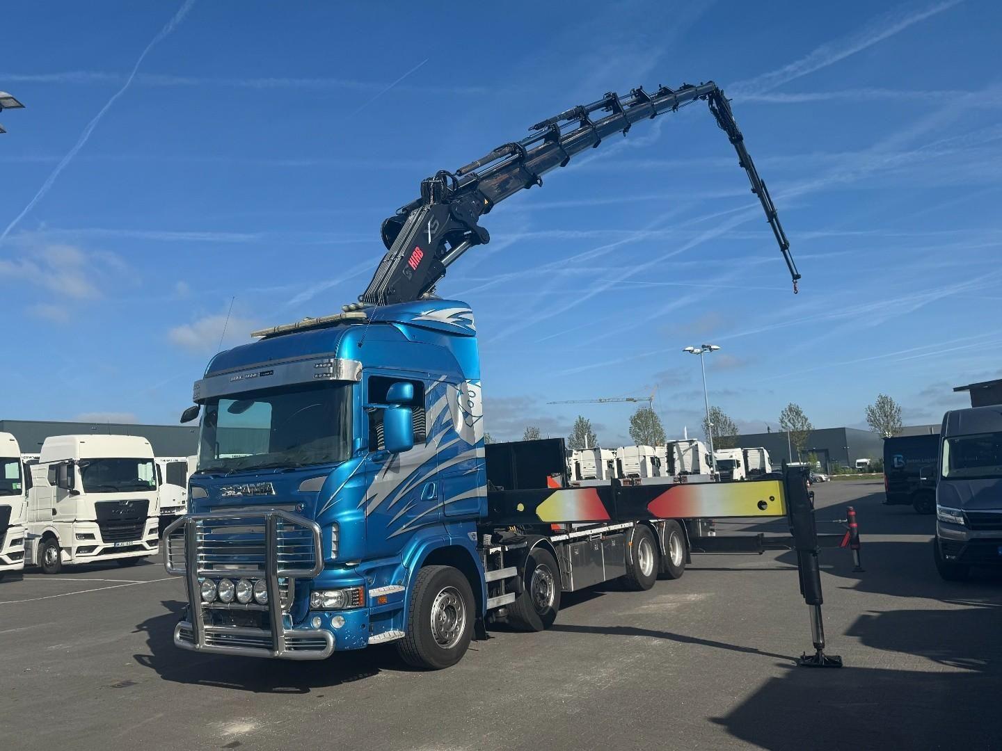 Scania R500 8x4,man,ret,Hiab 1055E6 jib 175X-5