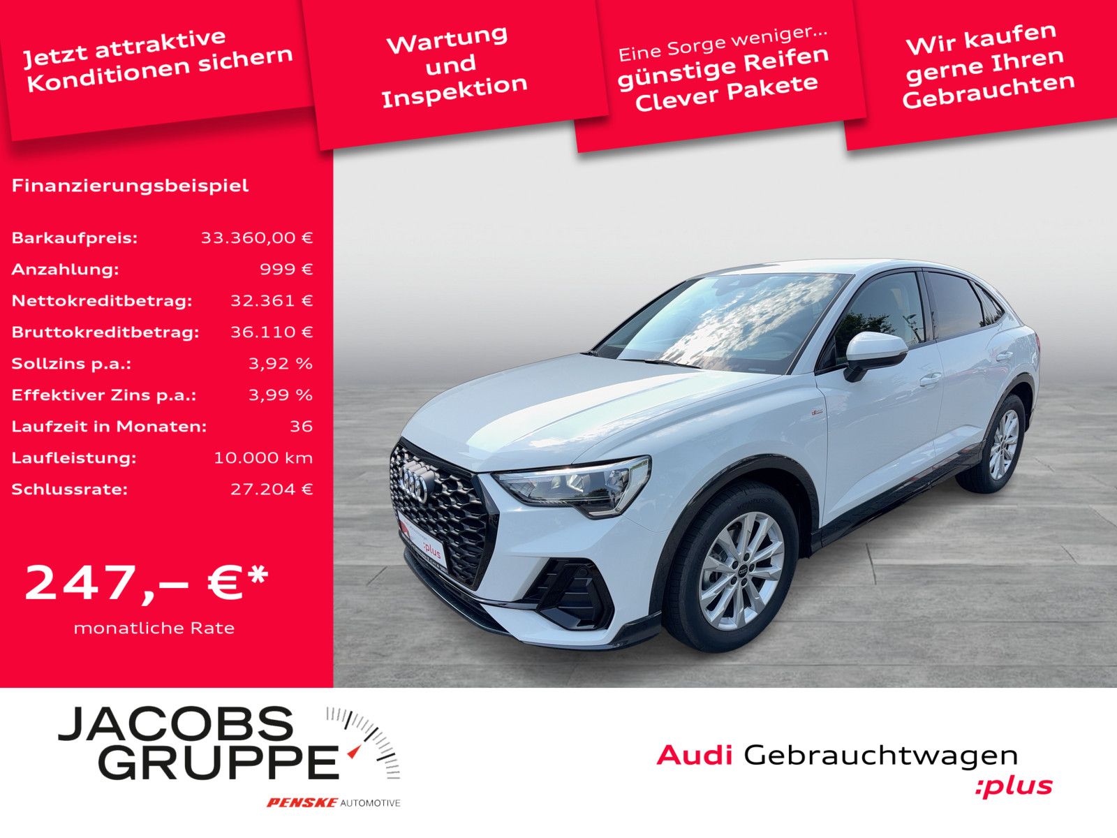 Audi Q3 Sportback 35TFSI S line Black ACC AHK Navi