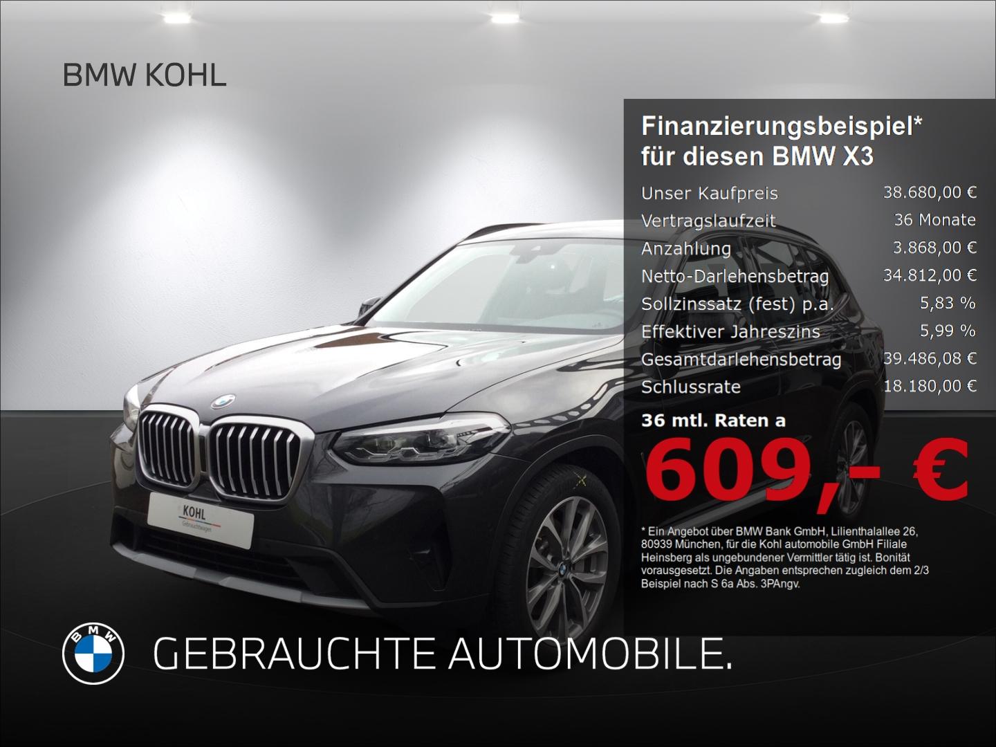 BMW X3 xDrive 30d Panoramadach Parking Assistant Kom