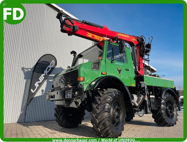 Unimog U2400 Agrar mit Forstkran / Rarität