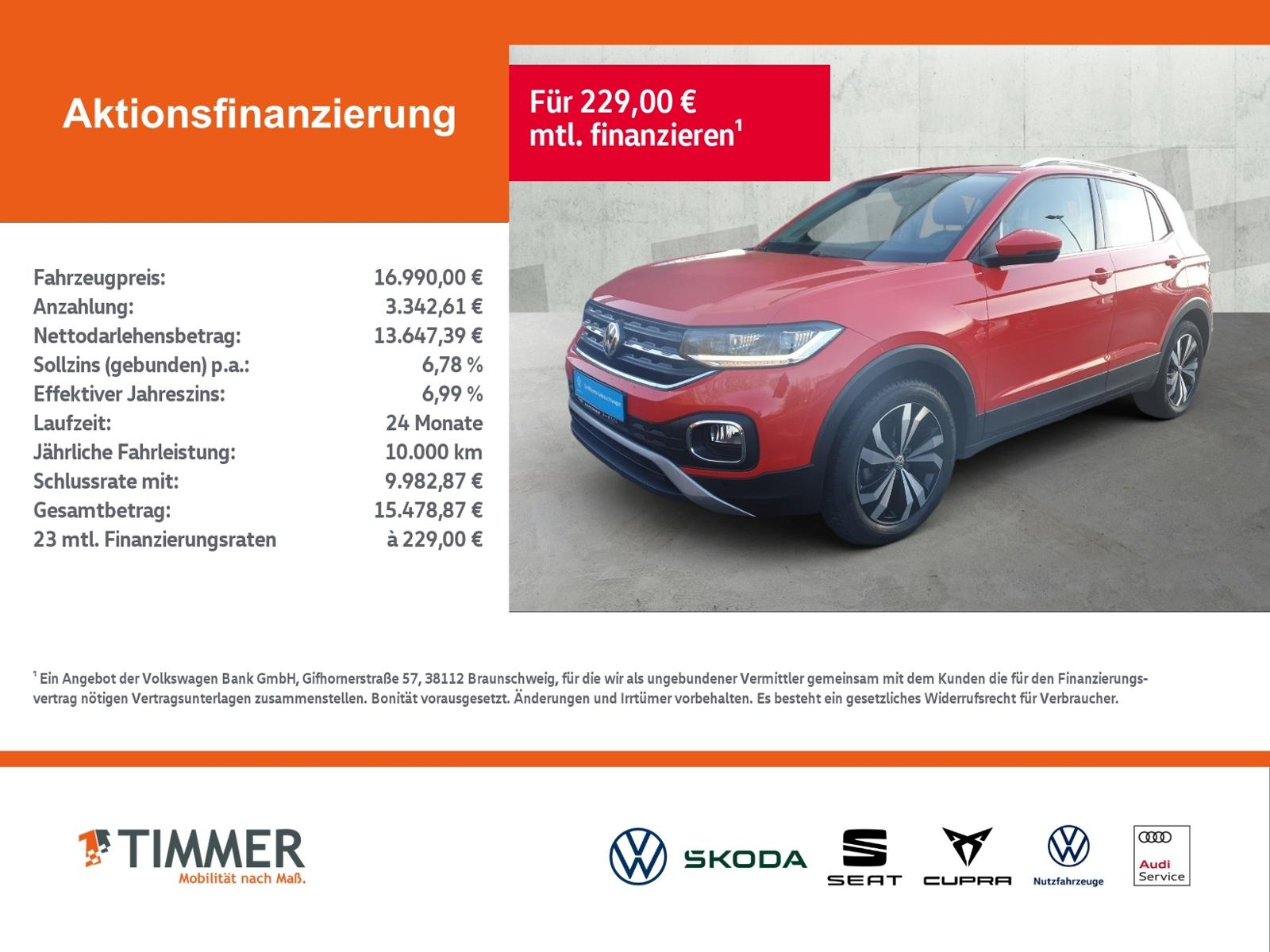 Volkswagen T-Cross 1.0 TSI OPF "Style" *GJR*REAR VIEW*ACC*S