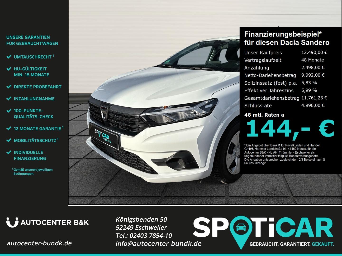 Dacia Sandero III Essential Winterräder Notbremsass. T