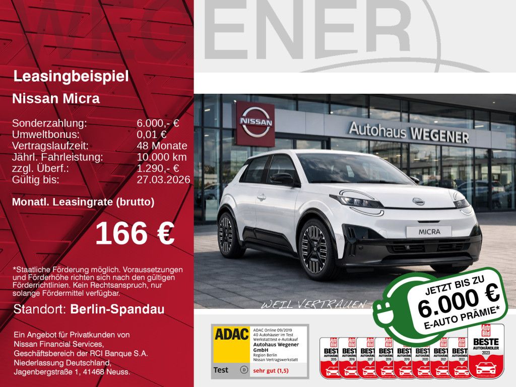 Nissan MICRA ENGAGE 40kWh CarPlay Keyless PDC LED eCall