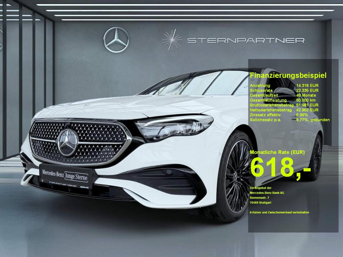 Mercedes-Benz E 220 d AMG, 20'', Night, HuD, Burm4D, Pano,DIST