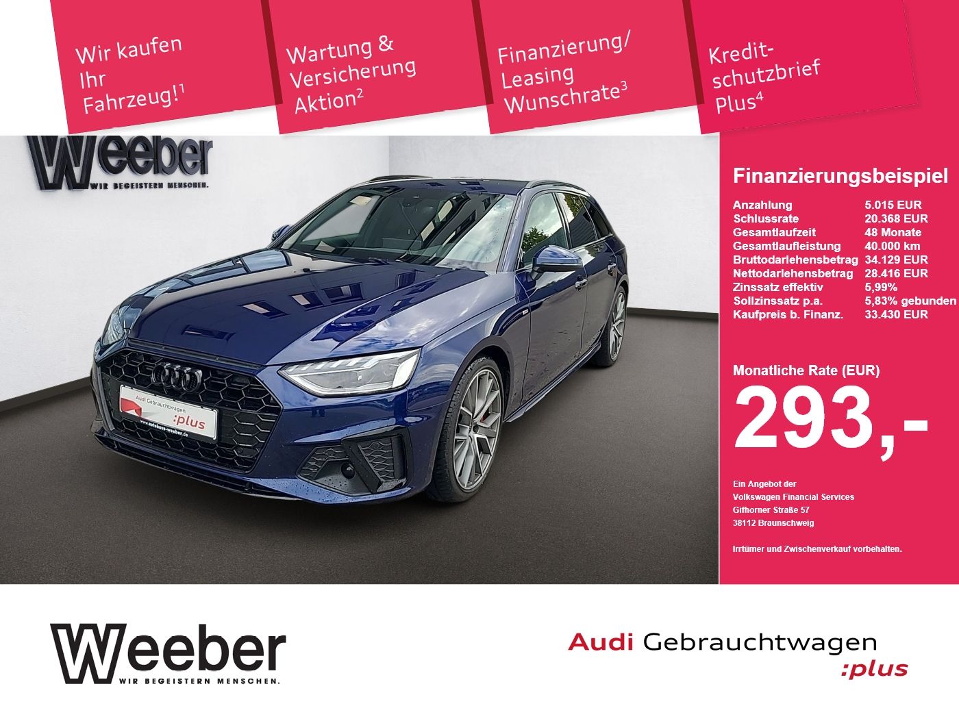 Audi A4 Avant S line *STHZ*LED*KAMERA*19ZOLL*BLACKSTY
