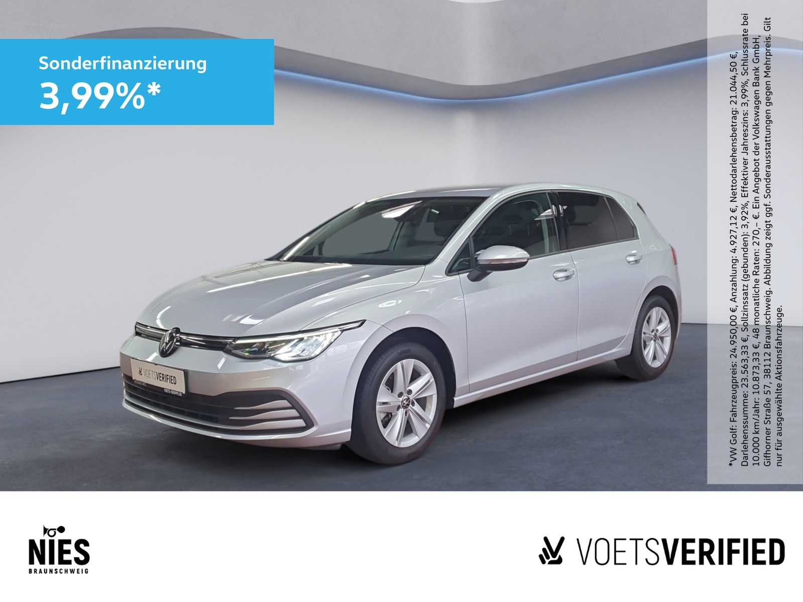 Volkswagen Golf VIII Life 2.0 TDI DSG LED+RearView+Navi