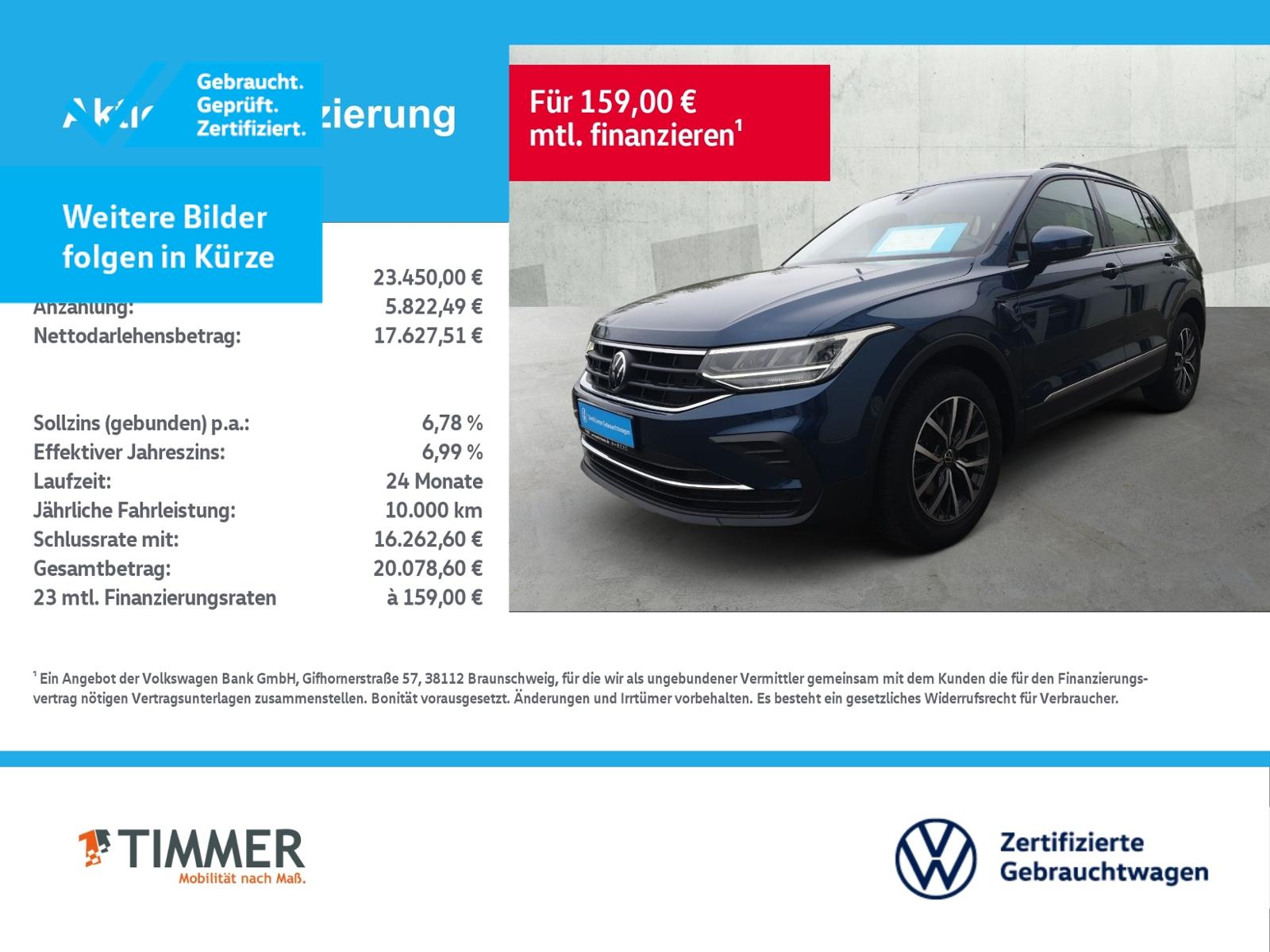 Volkswagen Tiguan 1.5 TSI LIFE +LED +ACC +NAVI +SHZ +17" +A