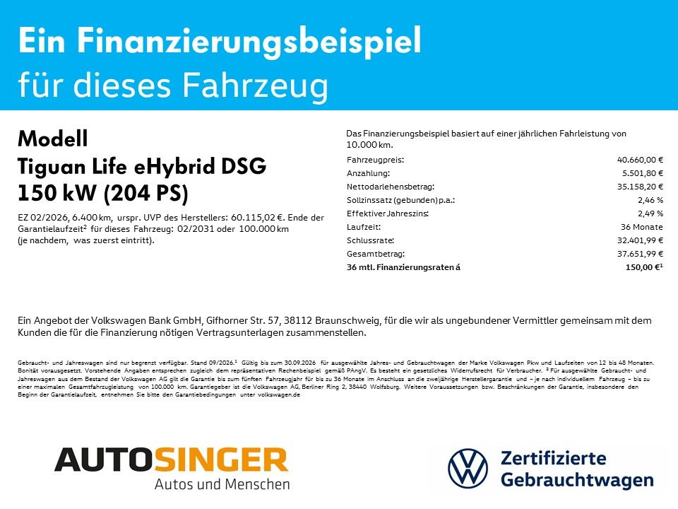 Volkswagen Tiguan Life eHybrid DSG AHK IQ-L NAVI AREA ACC foto 2