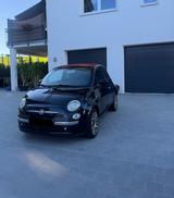 Fiat 500C 1.2 8V Pop C Pop; Schwarz mit rotem Dach - Fiat 500C: Pop