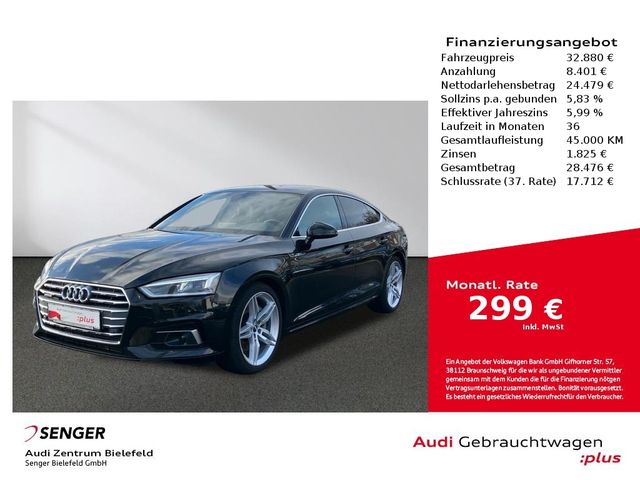 Audi A5 Sportback Sport 45 TDI quattro S Line Memory