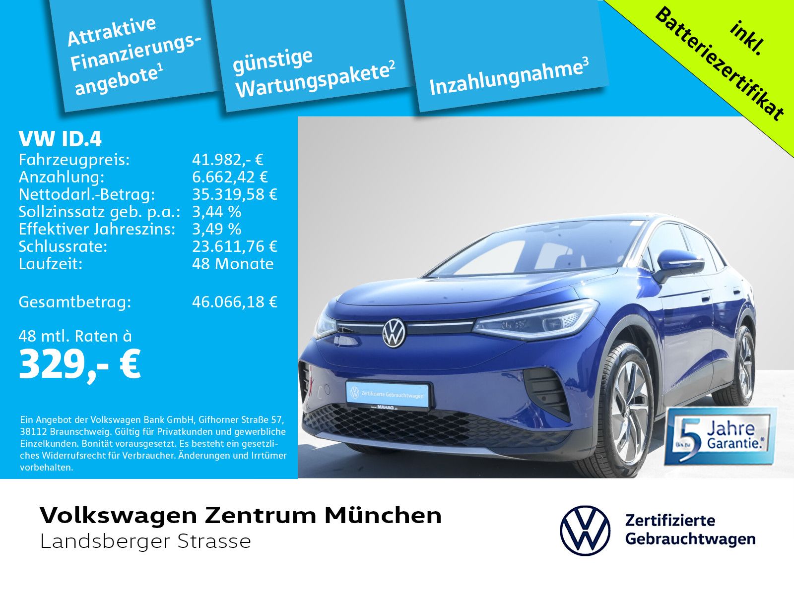 Volkswagen ID.4 Pro 210kW 82kWh WärmePumpe ACC CCS IQ.Light foto 2