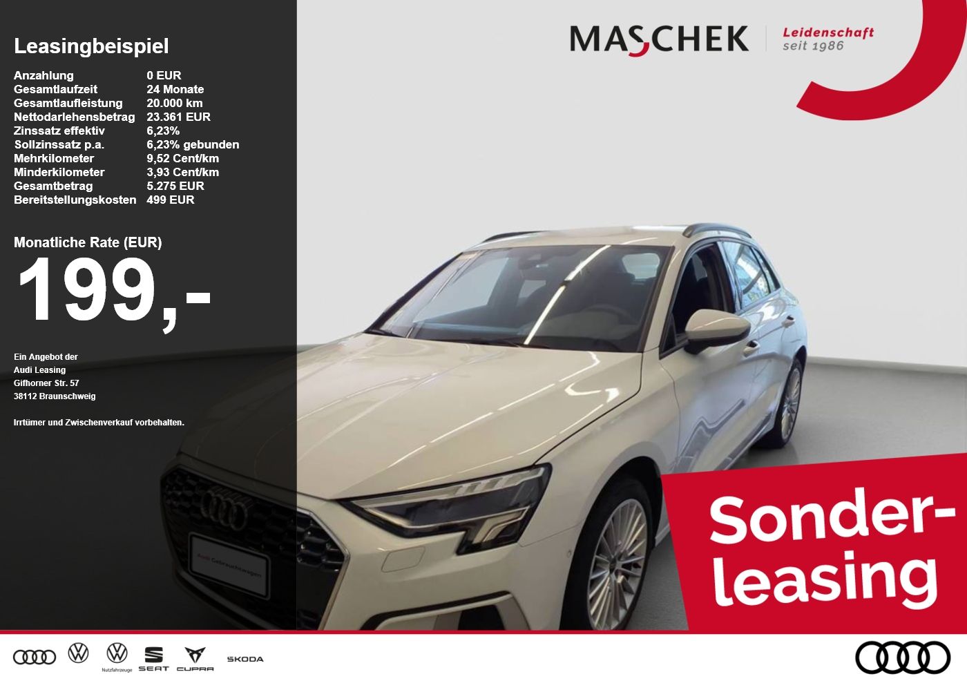 Audi A3 Sportback 30 TDI Naviplus Parkassist Sportsit