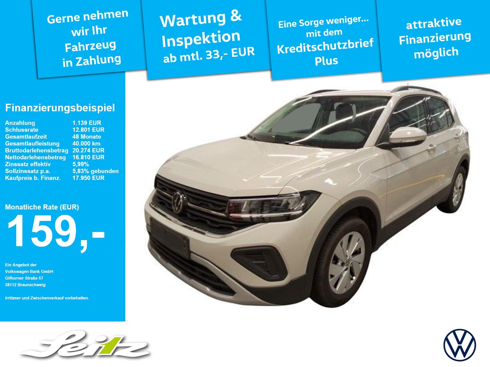 Volkswagen T-Cross 1.0 TSI Life *LED*PARKSENSOR*SITZHZG*
