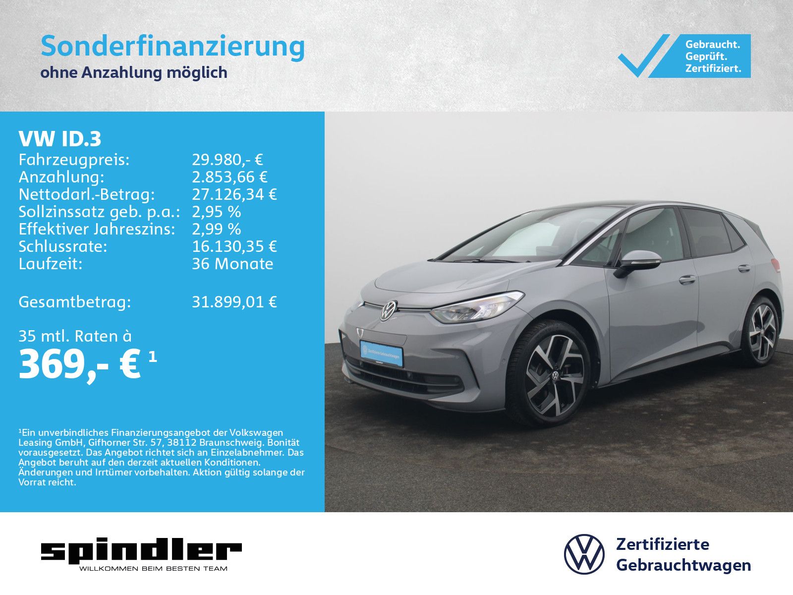 VW ID.3 Pro Move / Navi, Standklima, CarPlay, LED