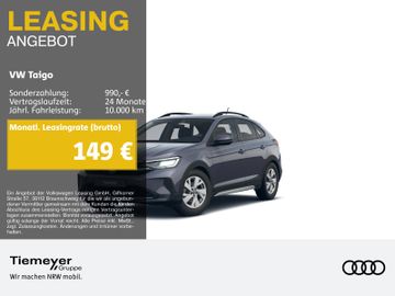 Volkswagen Leasingangebot: Volkswagen Taigo 1.0 TSI DSG LIFE KAMERA NAVI SITZHZG