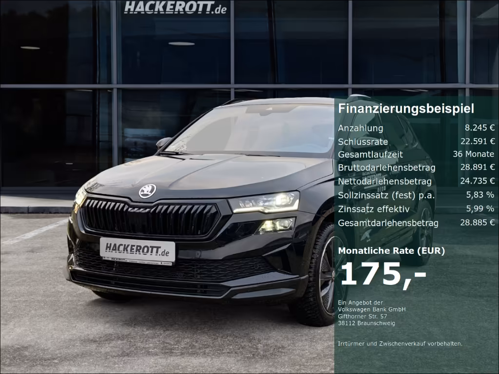 Skoda Karoq Sportline 1.5 TSI DSG Navi AHK ACC PDC v+h