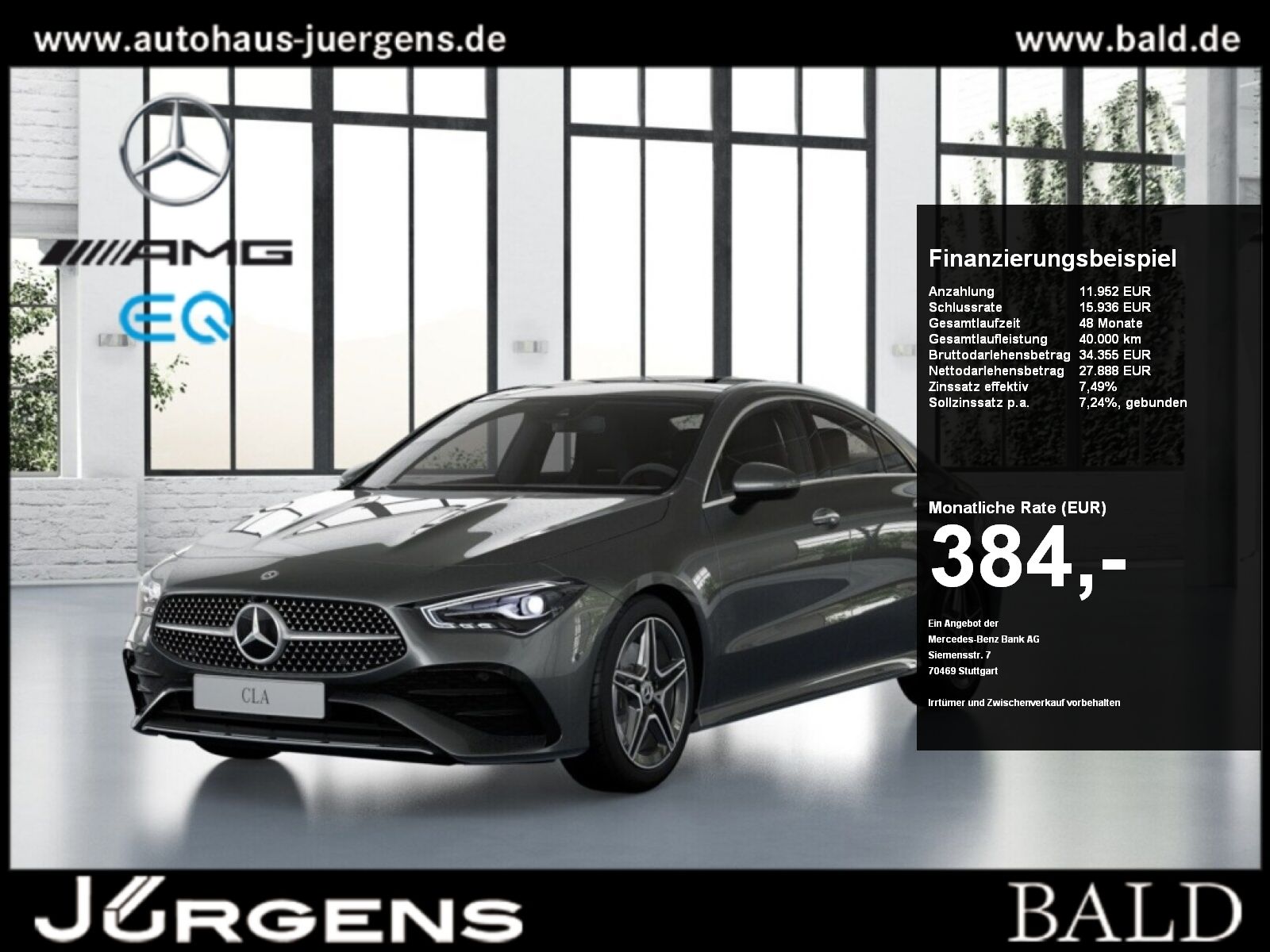MERCEDES-BENZ CLA 200 d Coupé AMG-Sport/LED/Cam/Pano/Keyl/18'
