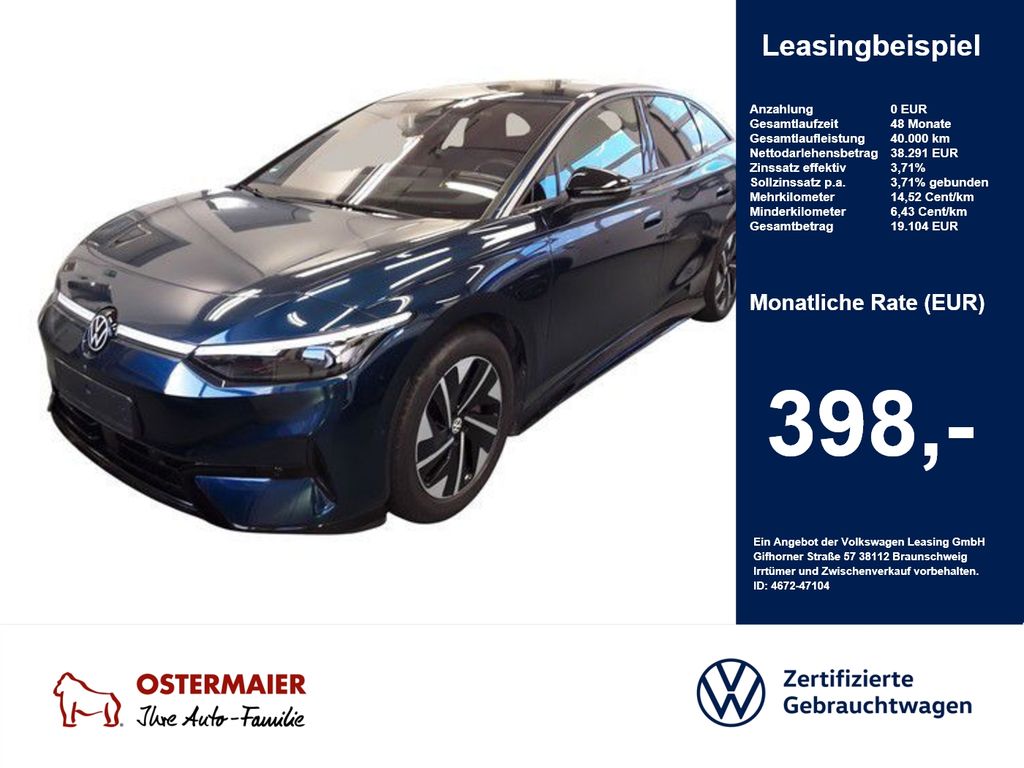 Abbildung Leasingangebot Volkswagen ID.7 PRO 286PS KAMERA.NAVI.HUD.LKRD-HZG.SHZ