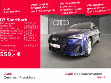 Audi Leasingangebot: Audi Q3 Sportback 35 TFSI S tronic S line LED AHK