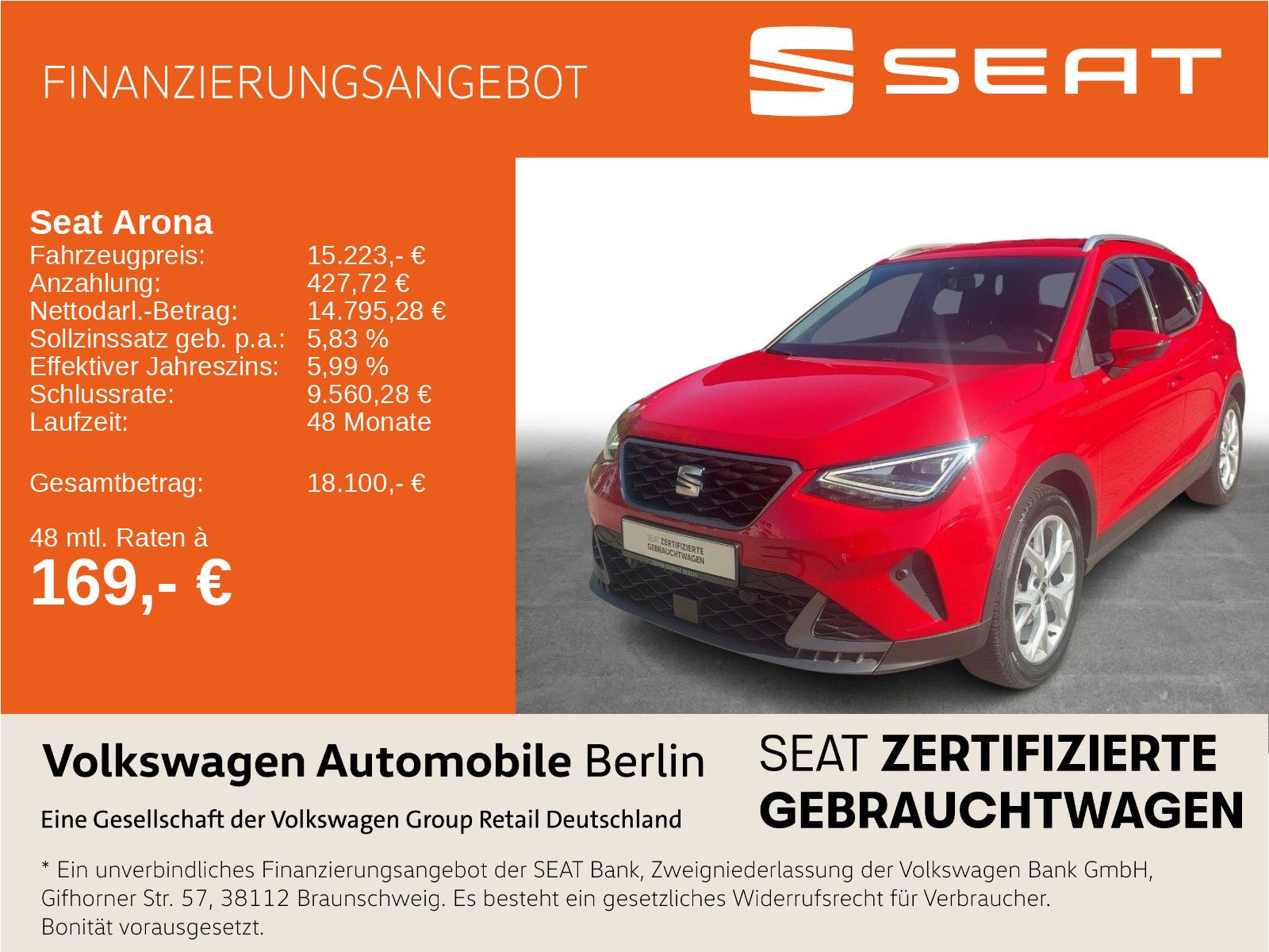 Seat Arona 1.0 TSI FR Navi LED Klima GRA AHZV