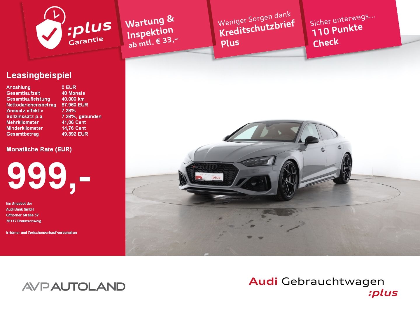Audi RS5 Sportback tiptronic performance | PANO |