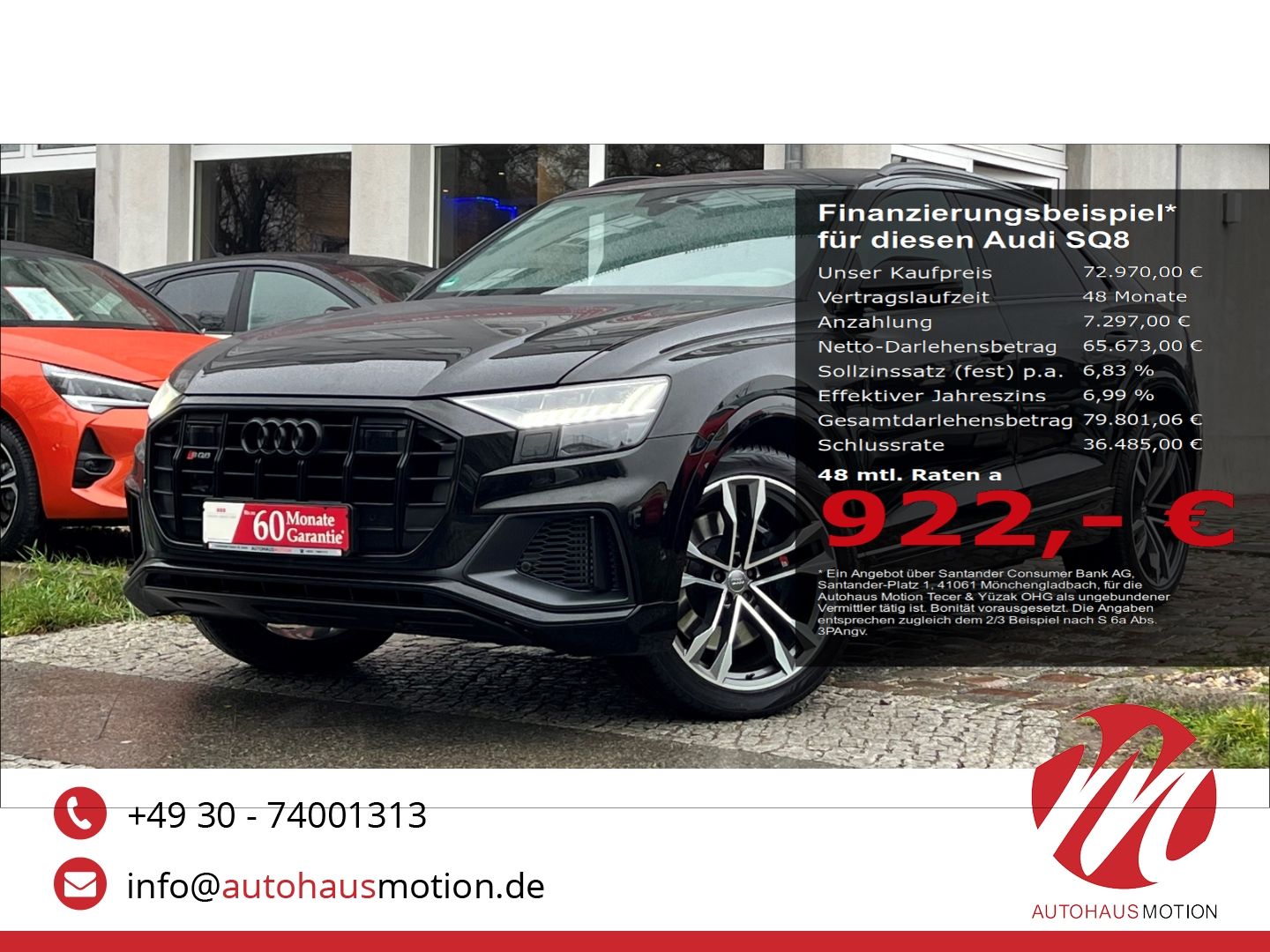 AUDI SQ8 4.0 TDI quattro Matrix Raute Kamera B&amp;O V.Co
