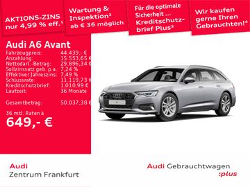 Audi Leasingangebot: Audi A6 Avant 40 TDI advanced S tronic LED Navi DAB V