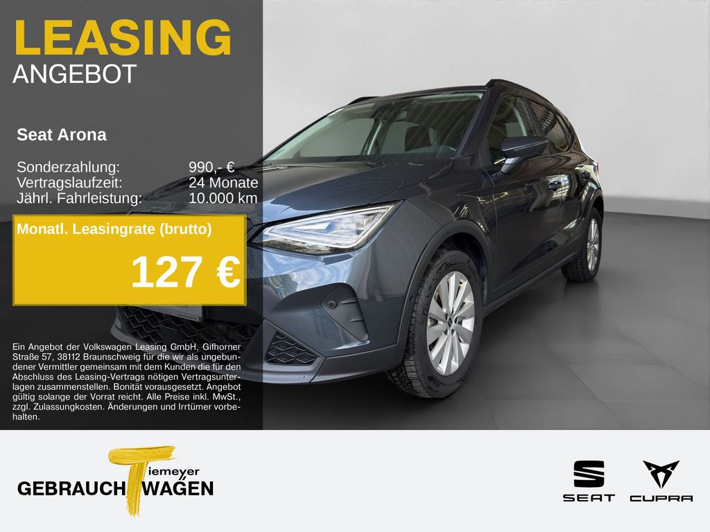 Abbildung Leasingangebot Seat Arona 1.0 TSI STYLE NAVI ACC SITZH PARKLENK