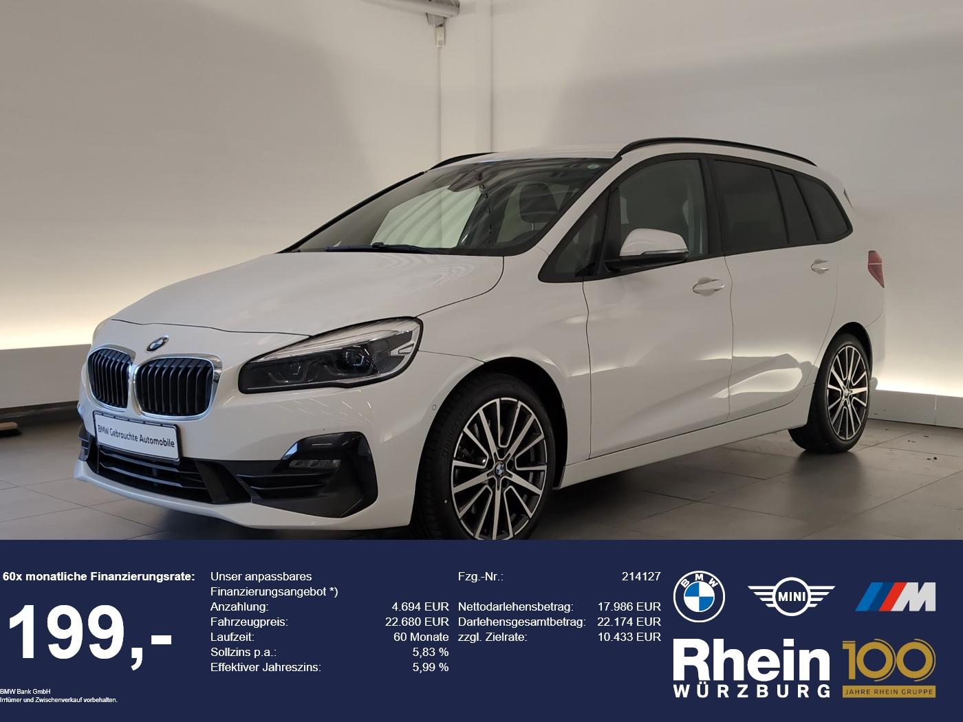BMW 220d Gran Tourer Navi/LED/SHZ/HuD/HiFi Navi/LED/