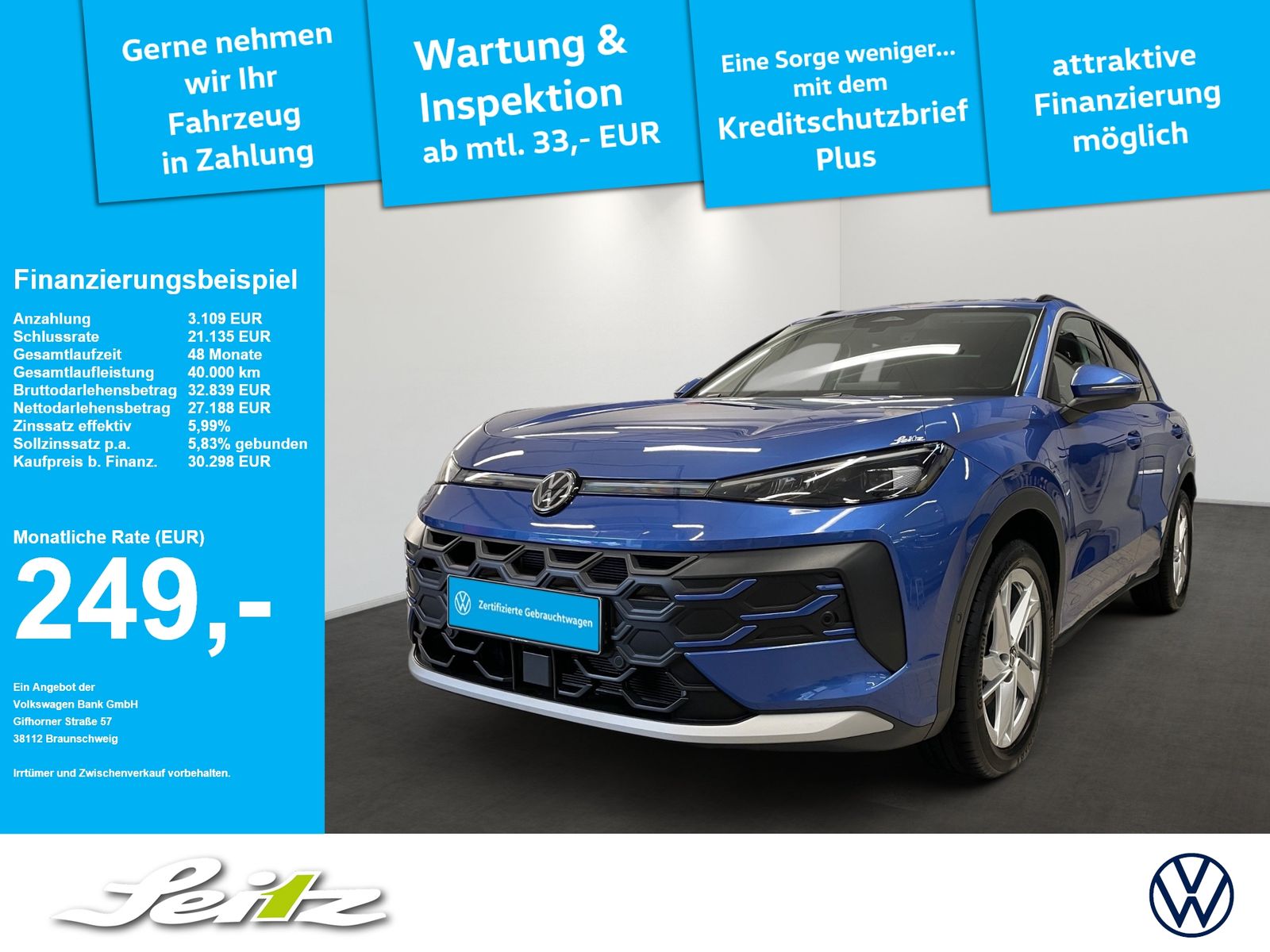 Volkswagen T-Roc 1.5 eTSI Life *LED*APPCON*KAMERA*SITZHZG*