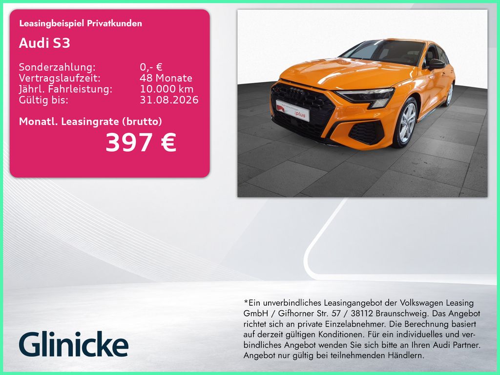 Audi S3 SB 2.0 TFSI qu. Matrix B&O HuD Kamera Carplay