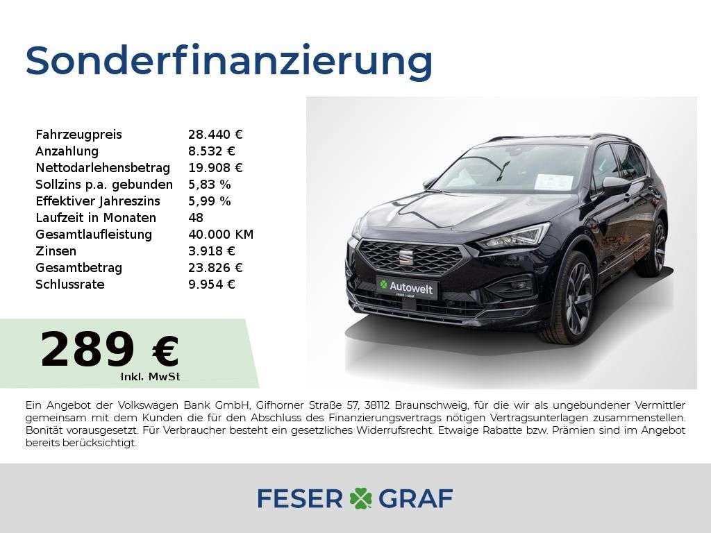 SEAT Tarraco 2.0 TDI FR 4x4 DSG STHZ/AHK/Kamera/Pano
