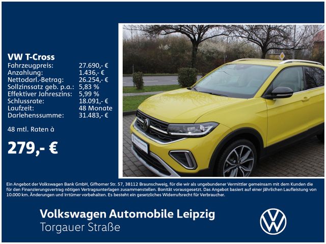 Volkswagen T-Cross Style 1.0 l TSI 85 kW DSG*AHK*CLIMA*NAVI