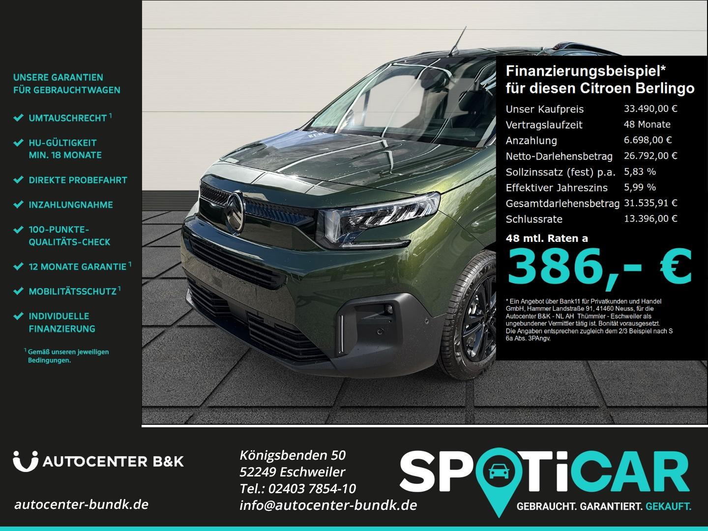 Citroën Berlingo XL BlueHDi 130 EAT8 MAX 7-Sitzer Navi D