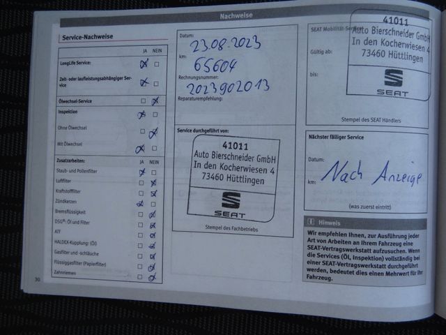 Fahrzeugabbildung Seat Leon Style/Automatik/1.Hd/Navi/PDC/80TKM/