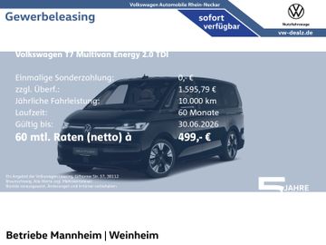 Volkswagen Leasingangebot: Volkswagen Multivan Energy 2.0 TDI DSG Klima NAVI AHK LED