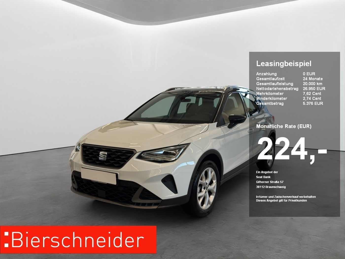 Seat Arona 1.5 TSI DSG FR / ab 180.-bei 990.-Anzahlun