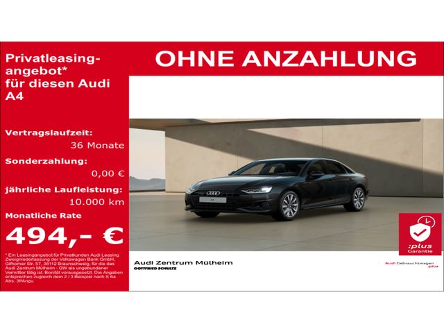 Audi A4 Lim. 40 TFSI quattro Navi virtual LED