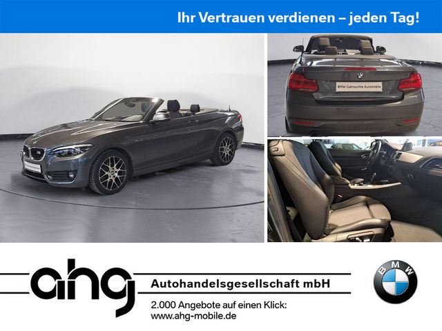 BMW 218i Cabrio Advantage Memory vorn PDC