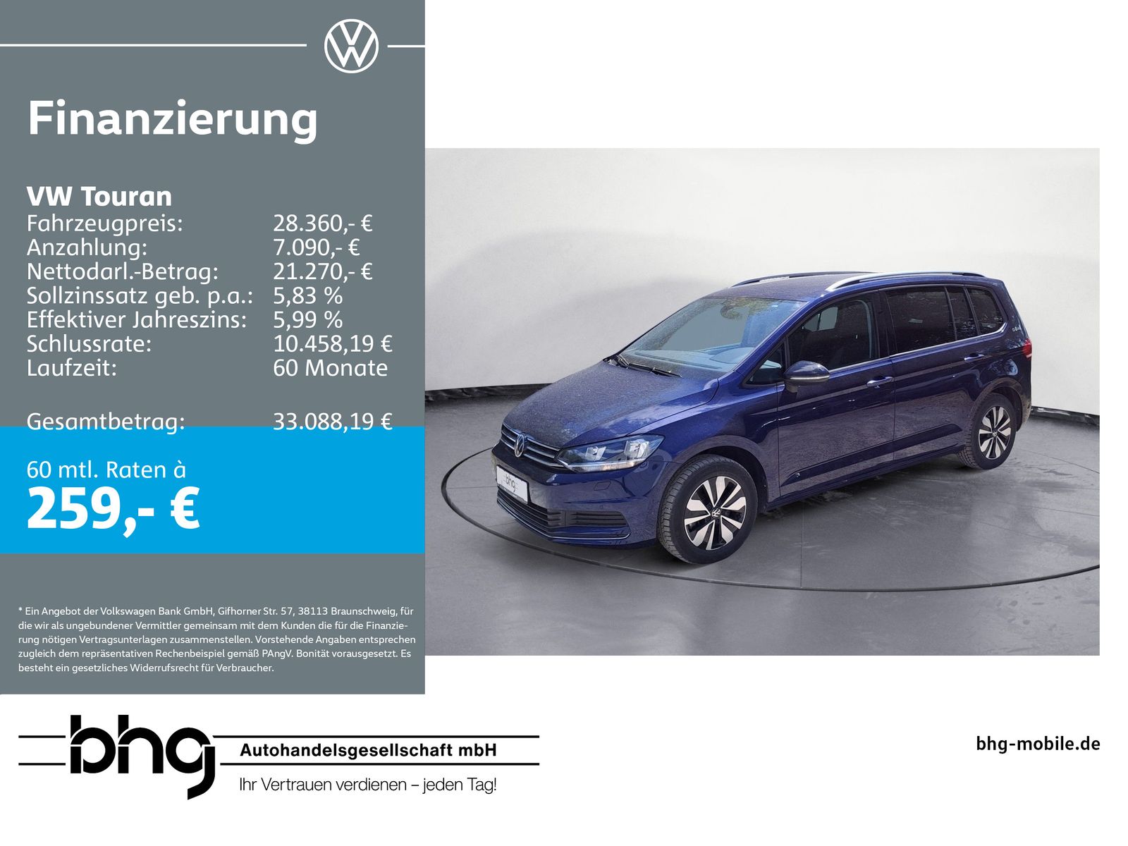 Volkswagen Touran Comfortline 1,5 TSI 6-Gang *CARPLAY*KAMER