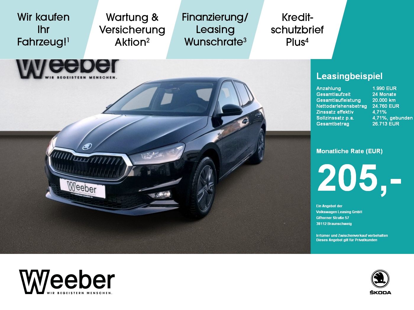 Skoda FABIA 1.0 TSI DSG Tour AHK LED Kamera PDC LM