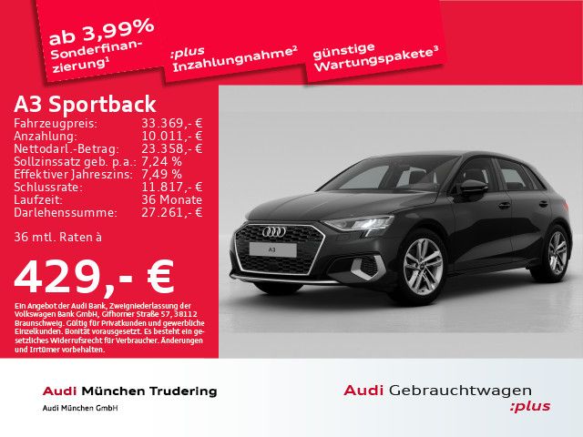 Audi A3 Sportback 30 TFSI S tronic advanced AHK/Virtu