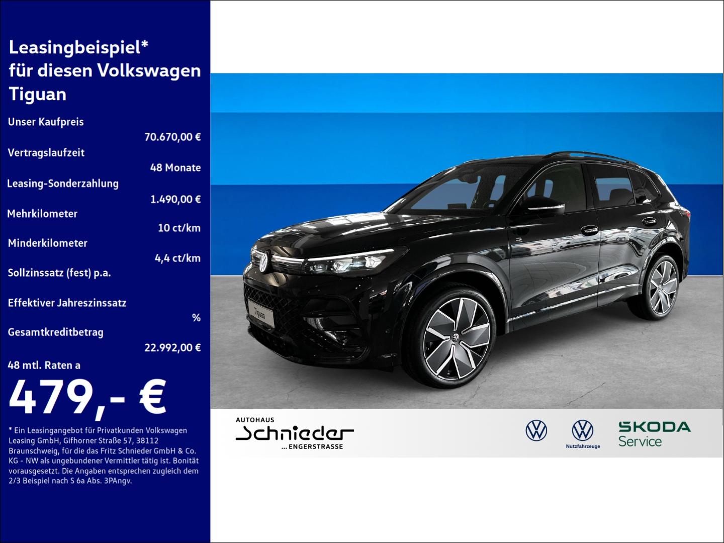 Volkswagen Tiguan R-Line 2,0 l TDI 4M AHK IQ.DRIVE PREMIUM