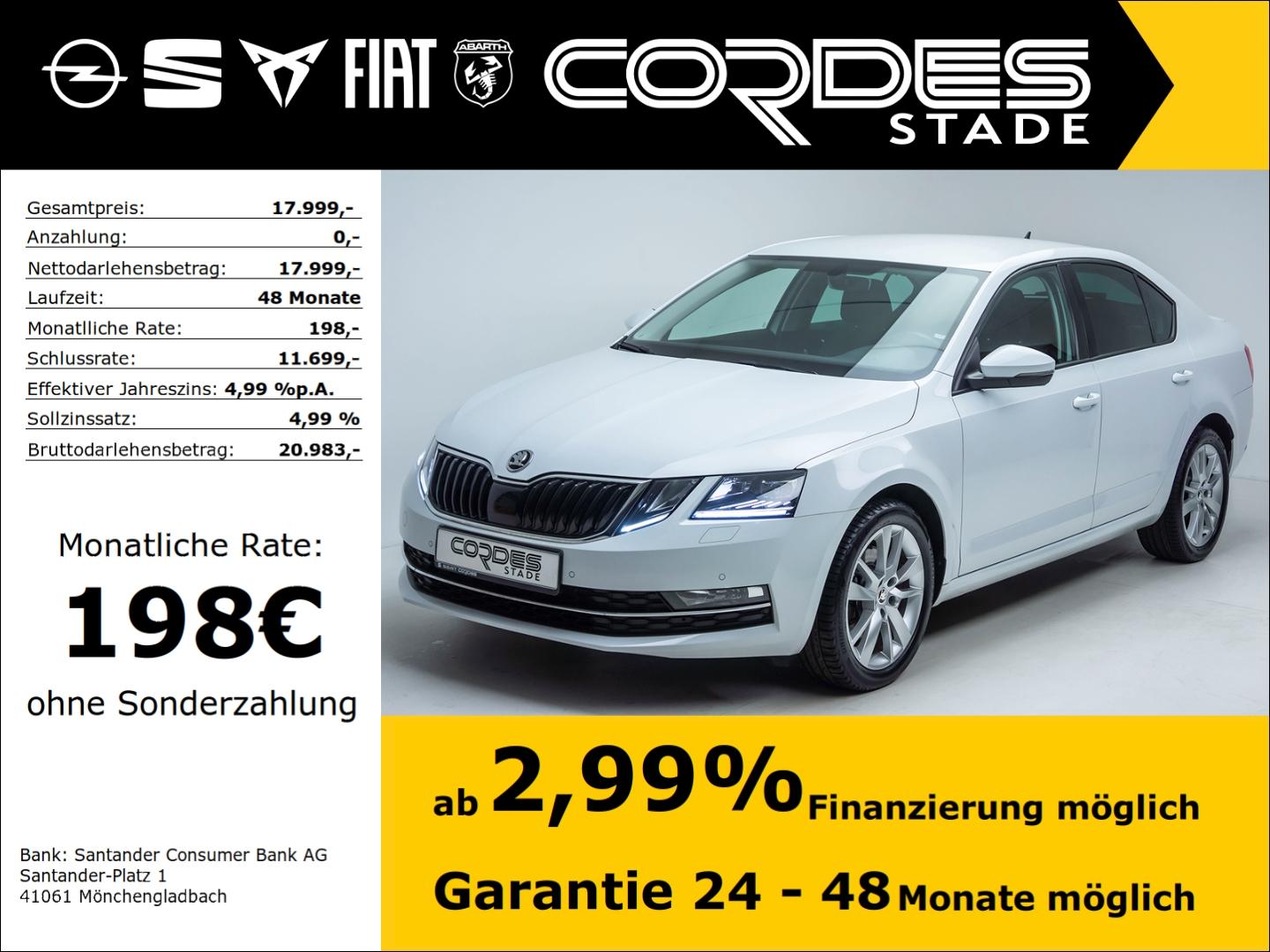 Skoda Octavia Style PDCv+h Apple CarPlay Navi Mehrzone
