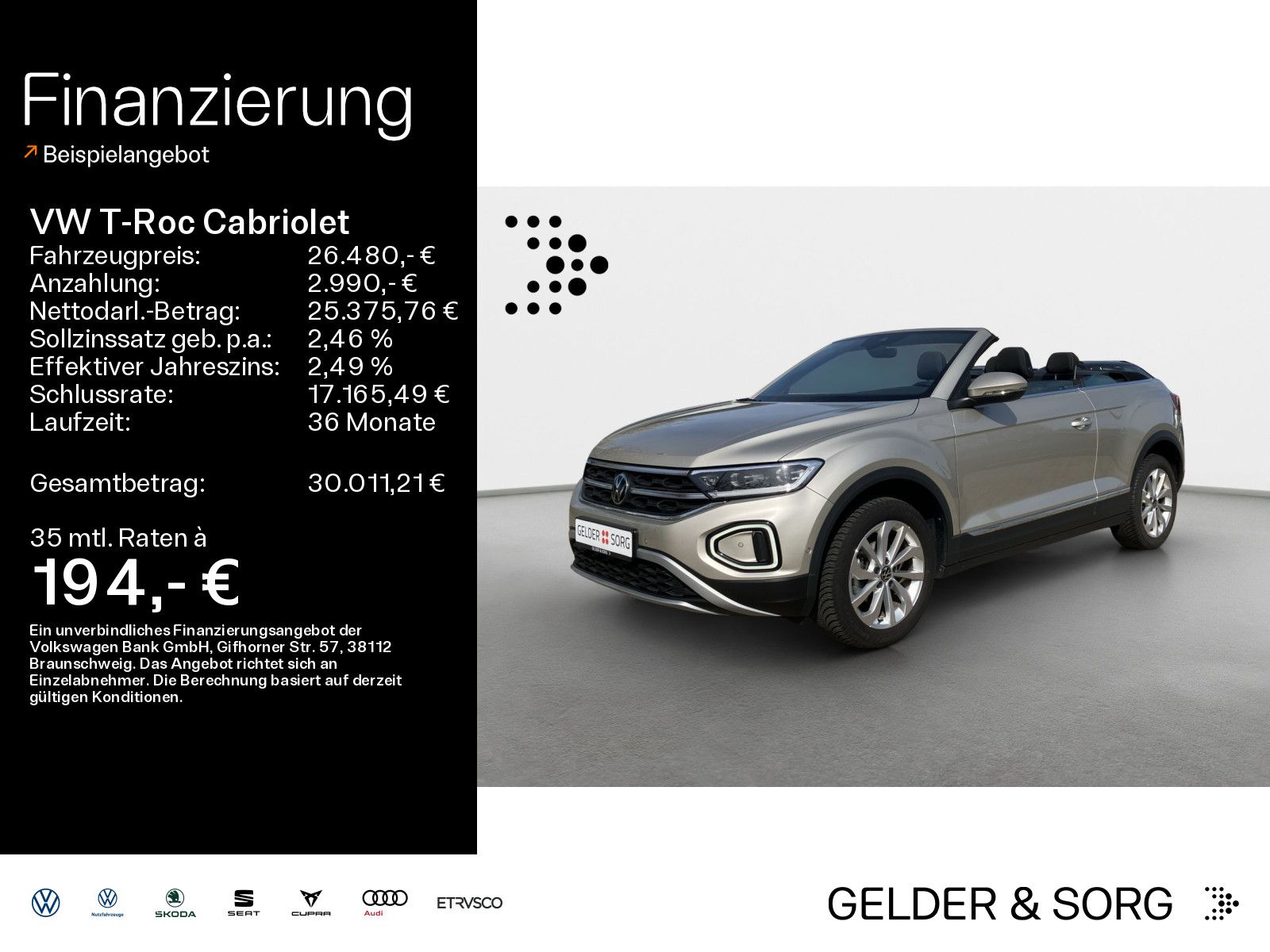 Volkswagen T-Roc Cabriolet 1.0 TSI Style AHK*LED*Navi*RFK