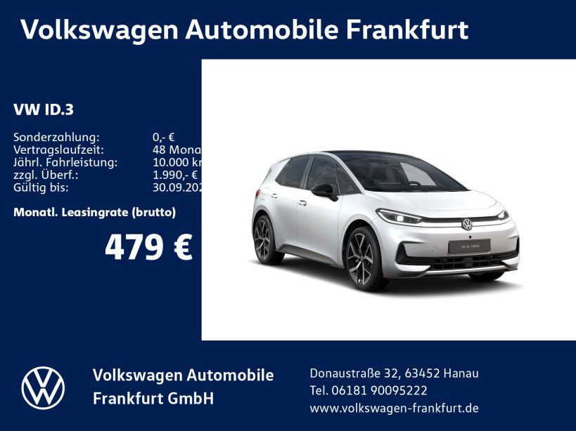 Volkswagen ID.3 Neo Style 140 kW (190 PS) |   Top Deal Tage