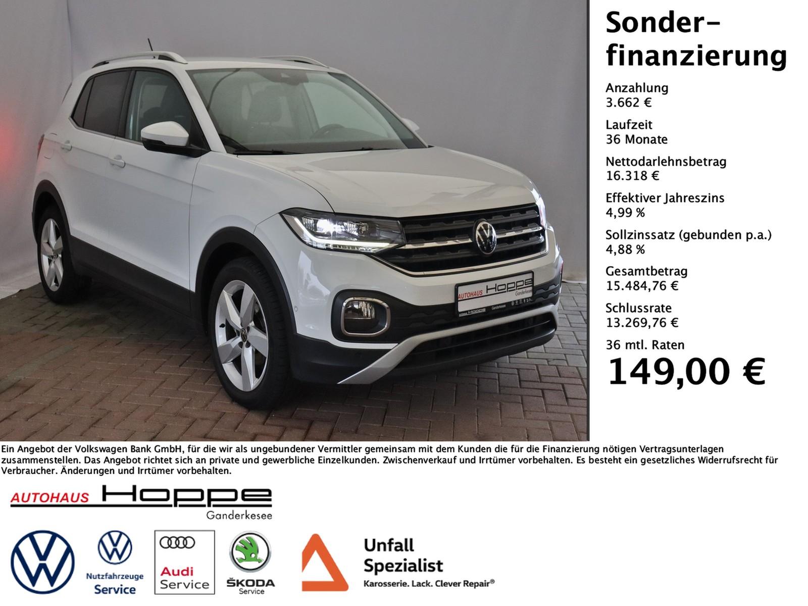 Volkswagen T-Cross Style 1.5TSI DSG+AHK+RFK+ACC+APP+KEYLESS