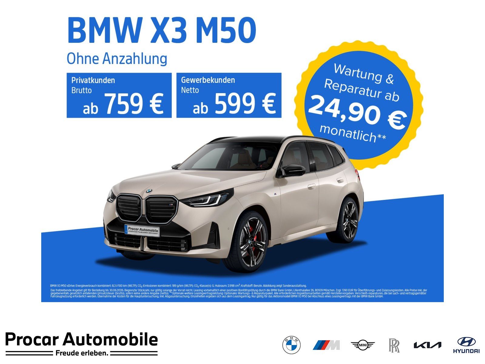 BMW X3 M50 xDrive M Sport NAVI LED Sound Syst. DAB