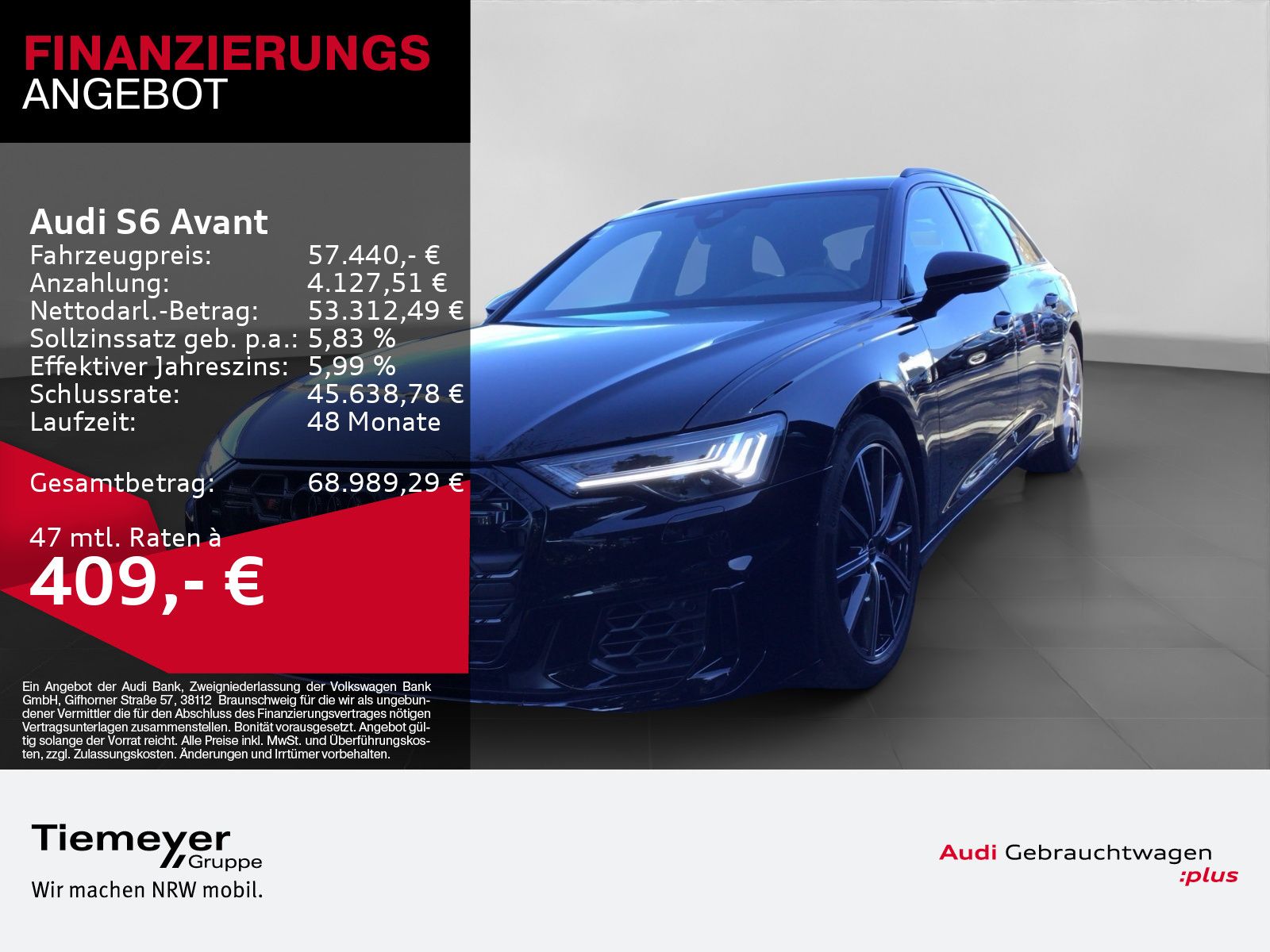 AUDI S6 Avant TDI Q LM20 KAMERA S-SITZE PRIVACY OPS+