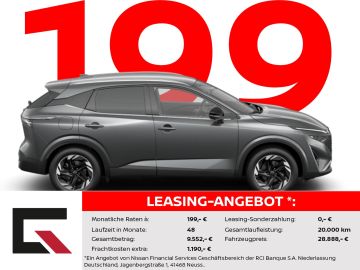 Nissan Leasingangebot: Nissan Qashqai N-CONNECTA Komfort 140PS Winter/HUD/AVM/